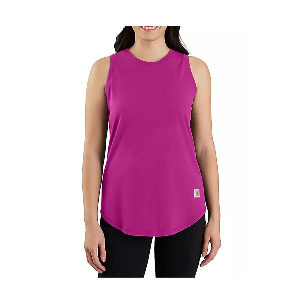 CARHARTT‎ WOMENS FORCE RELAXED FIT MIDWEIGHT TANKTOP MAGENTA SIZE M (8-10) NWT